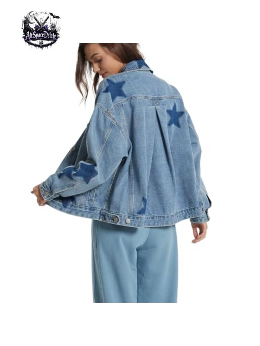 Oversized Denim Button Down Boyfriend Jean Jacket